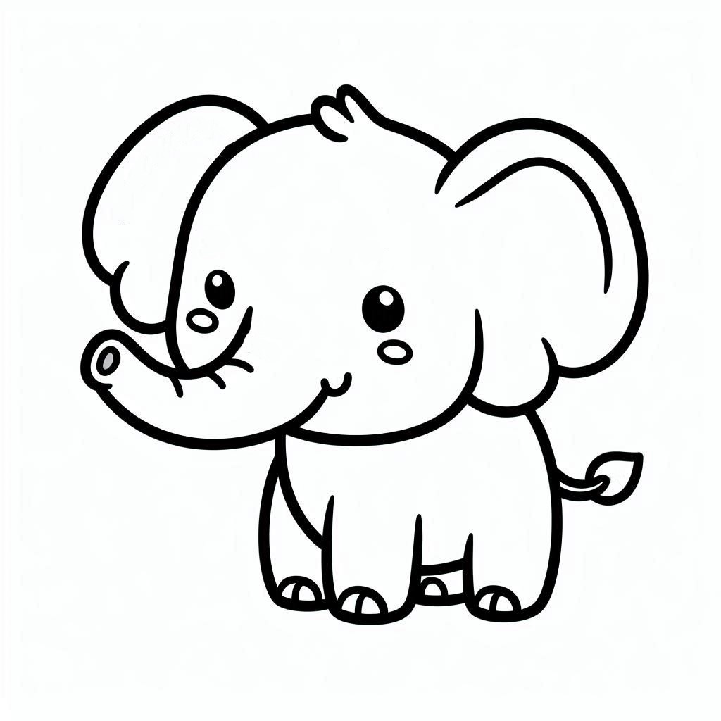 figura de elefante para colorir