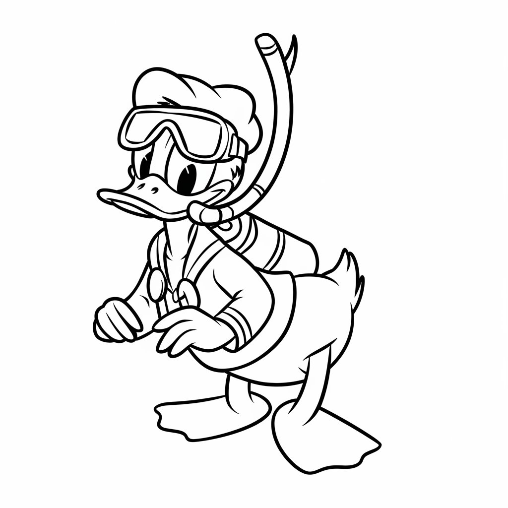 donald duck pictures to color