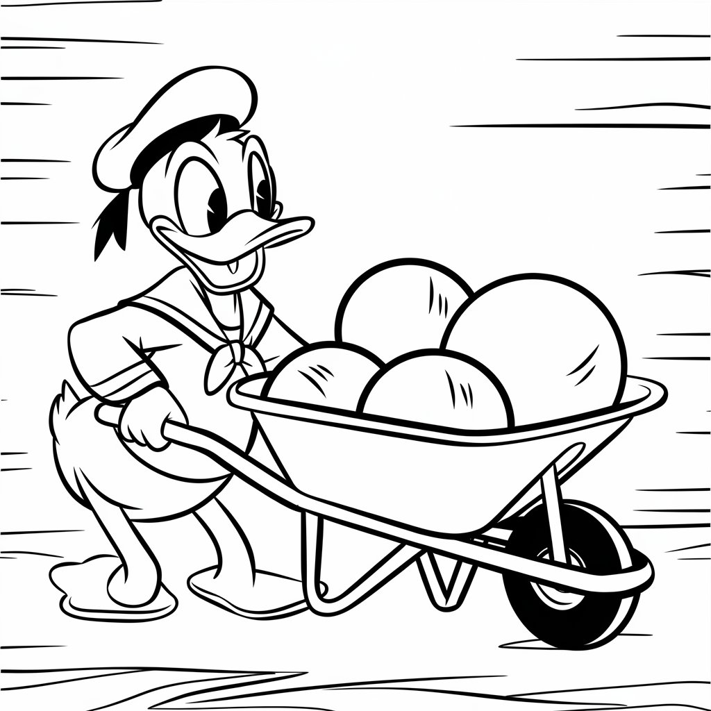 coloring pages donald duck