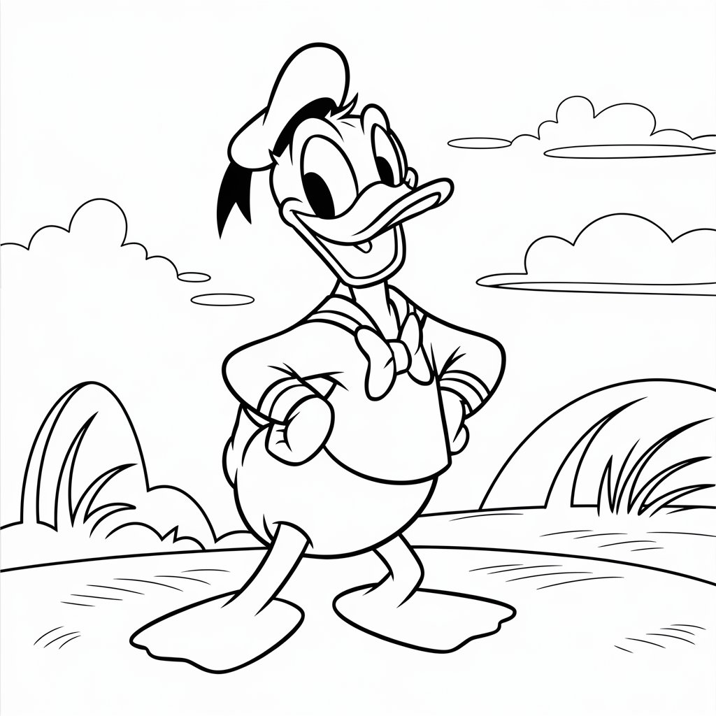 donald duck coloring