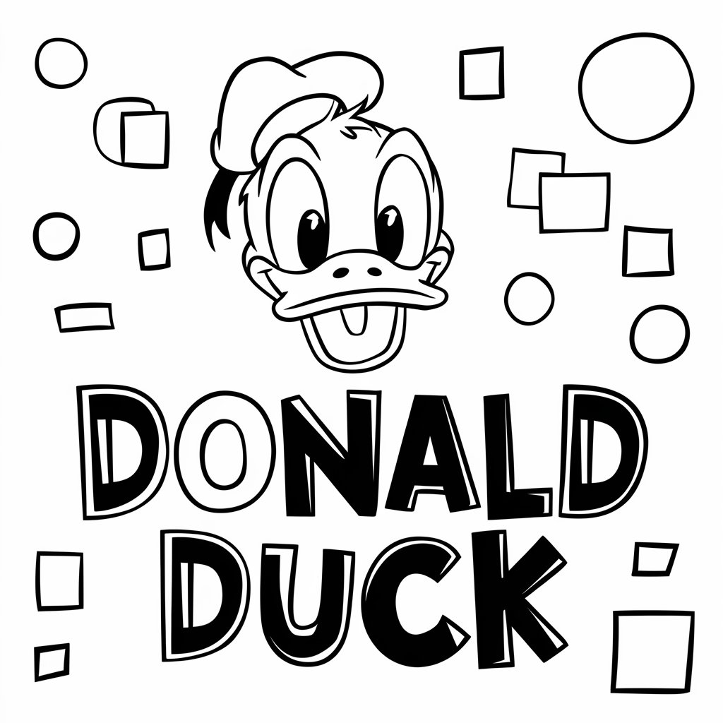donald duck coloring page