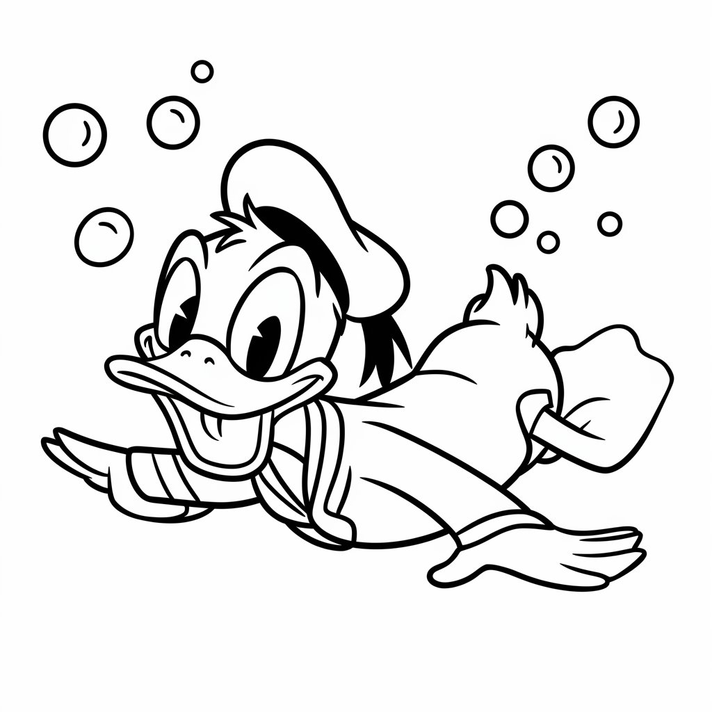 donald duck for coloring