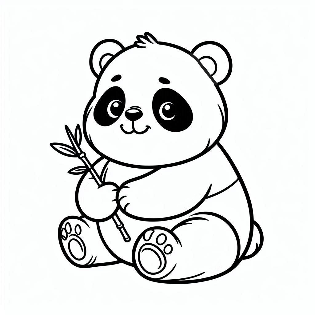 desenhos para colorir kawaii panda