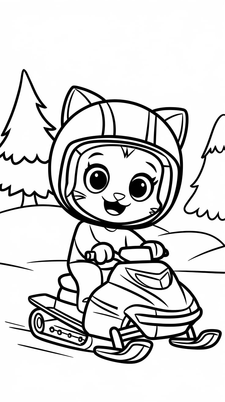 gatinho fofo para colorir