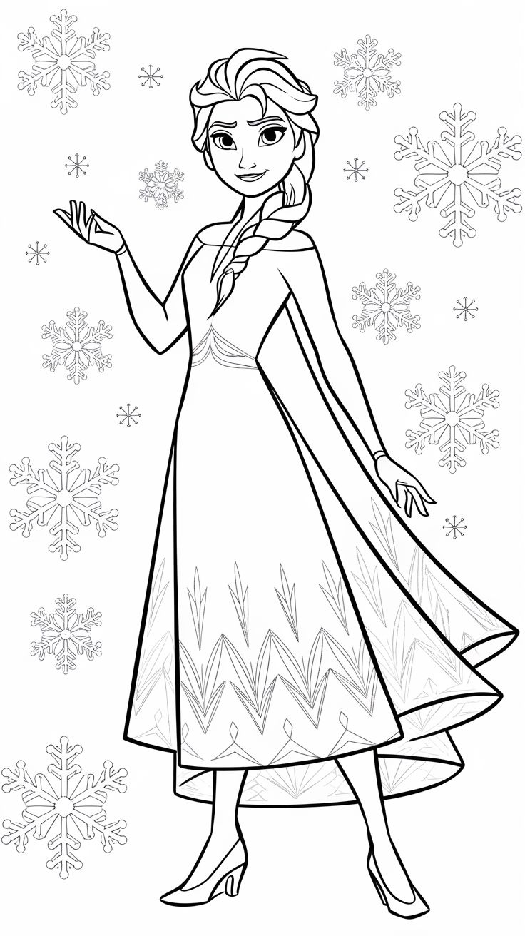 elsa frozen 2 para colorir