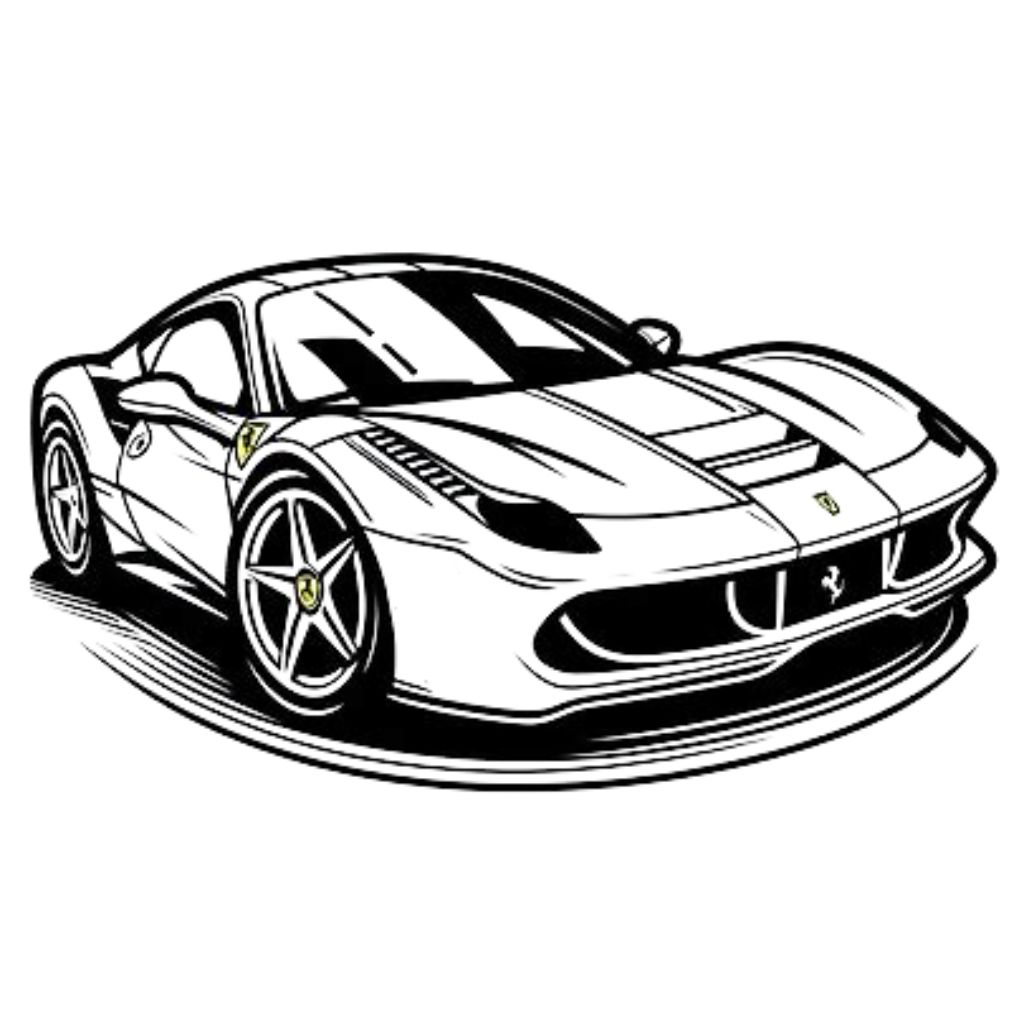 desenho para colorir de ferrari