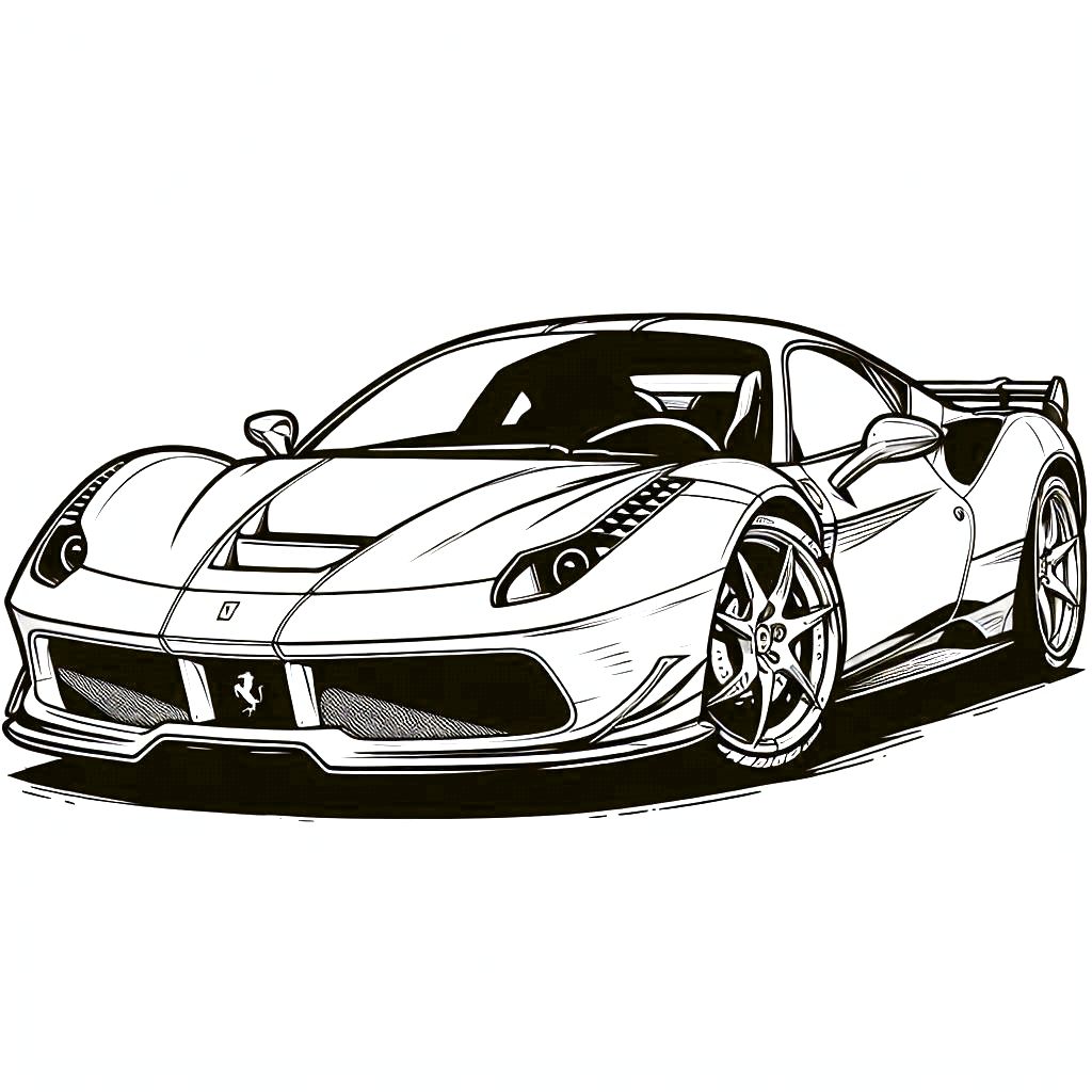desenho para colorir da ferrari