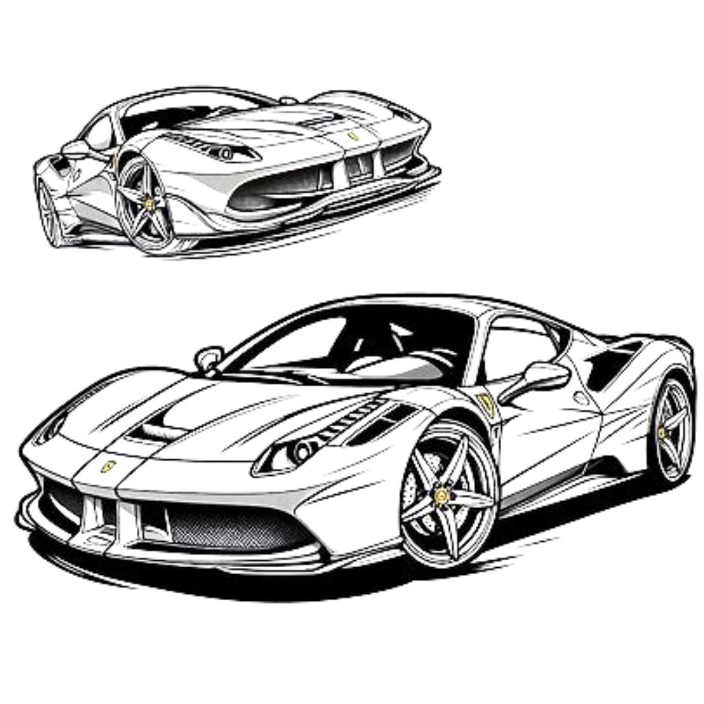 ferrari desenho para colorir