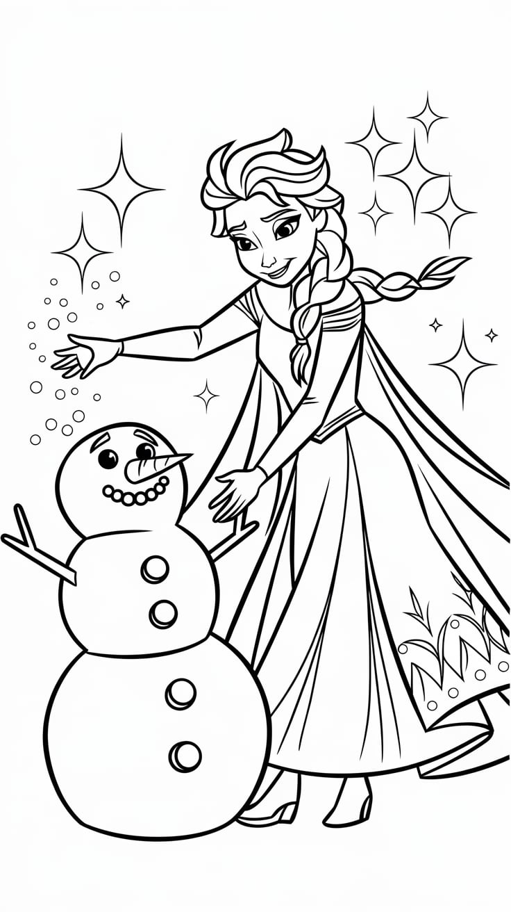 desenho da frozen para colorir e imprimir