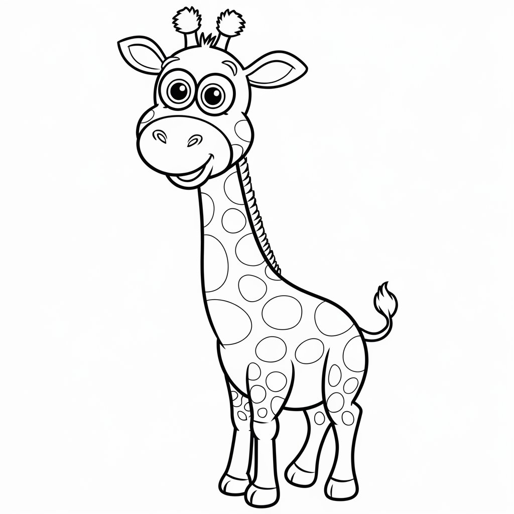 desenho de girafa para colorir