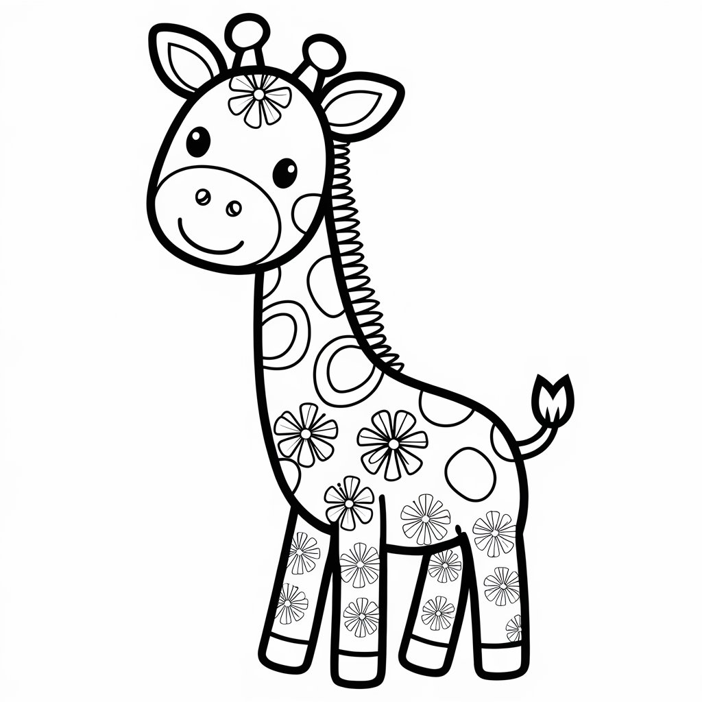desenho girafa para colorir