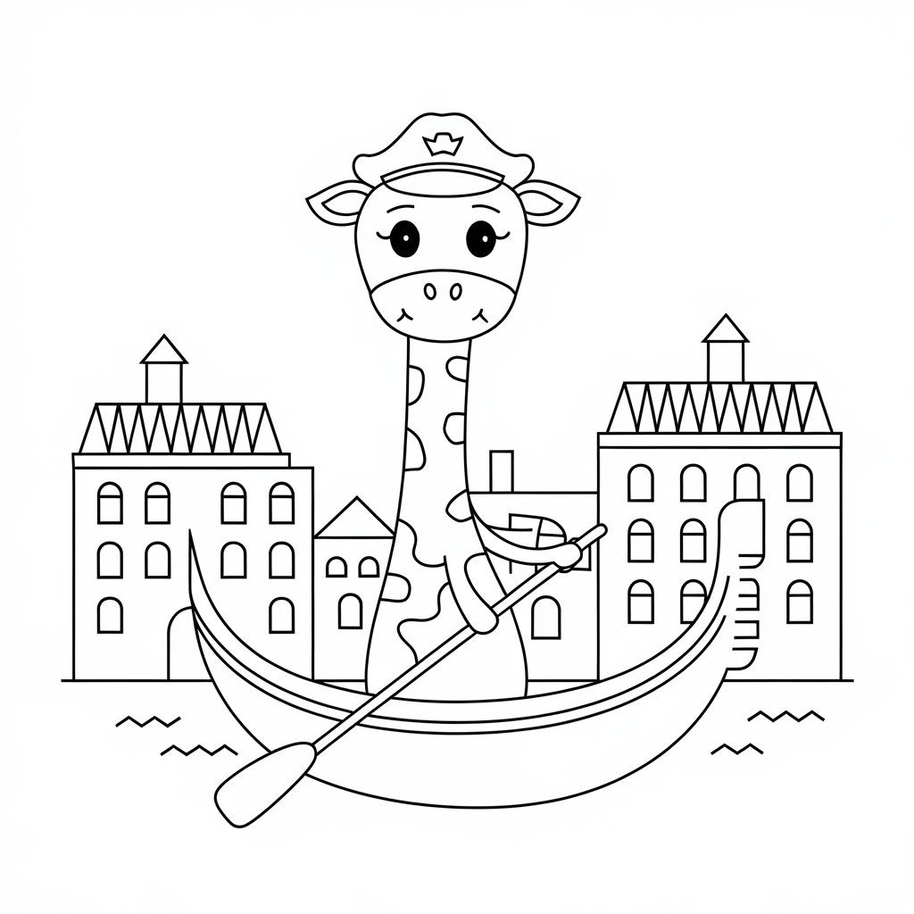 desenho para colorir girafa