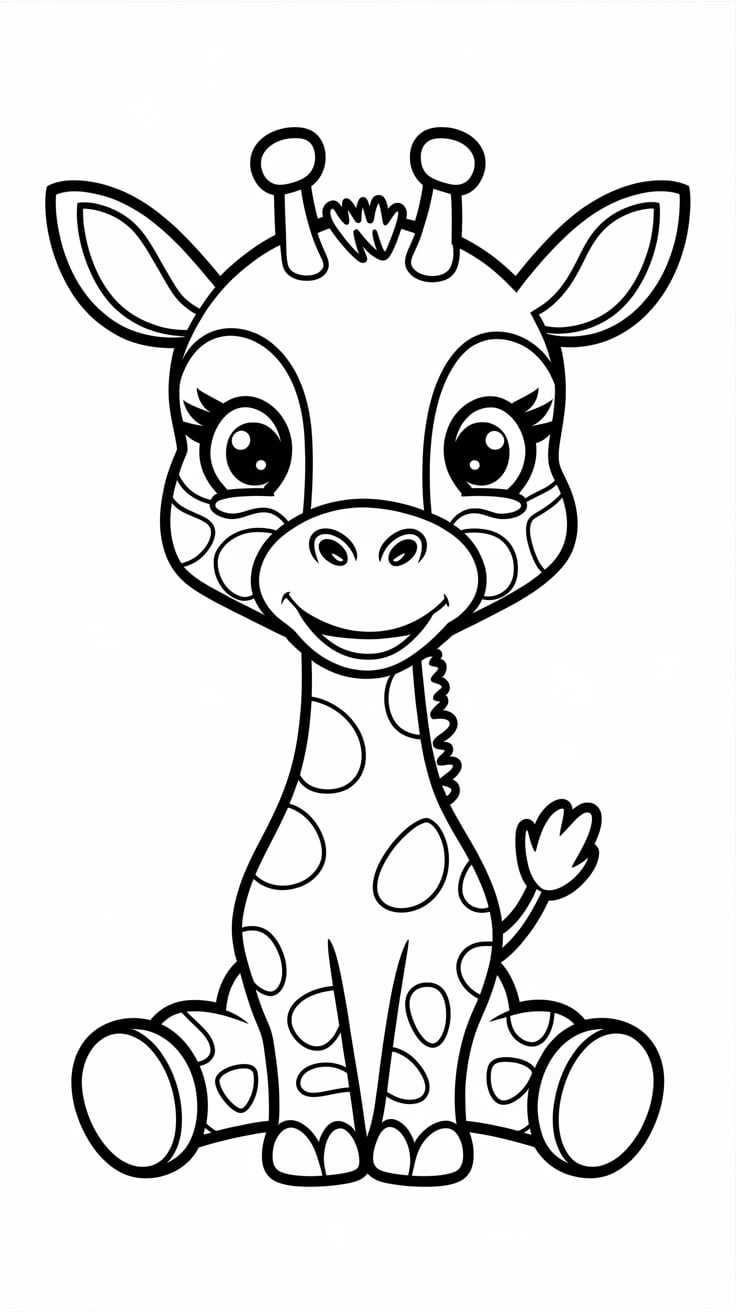 girafas para colorir e imprimir