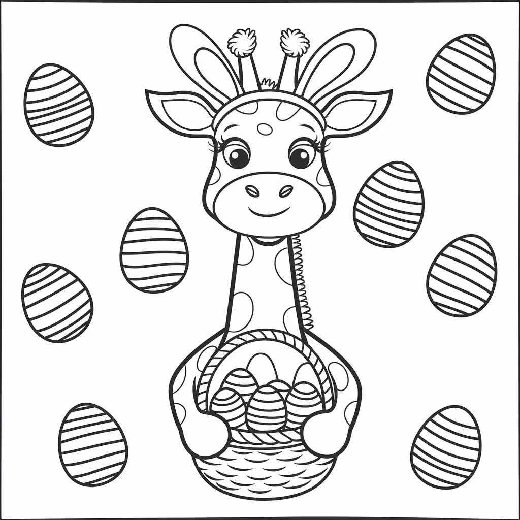 desenhos para colorir girafas