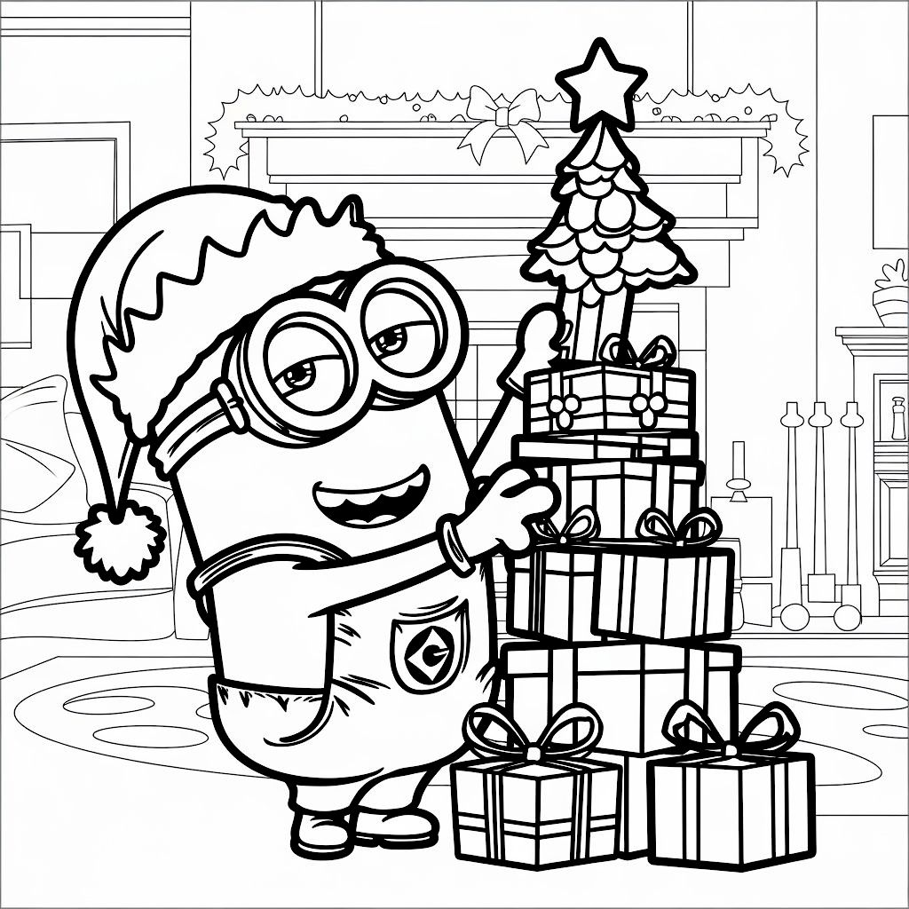 coloring page minion