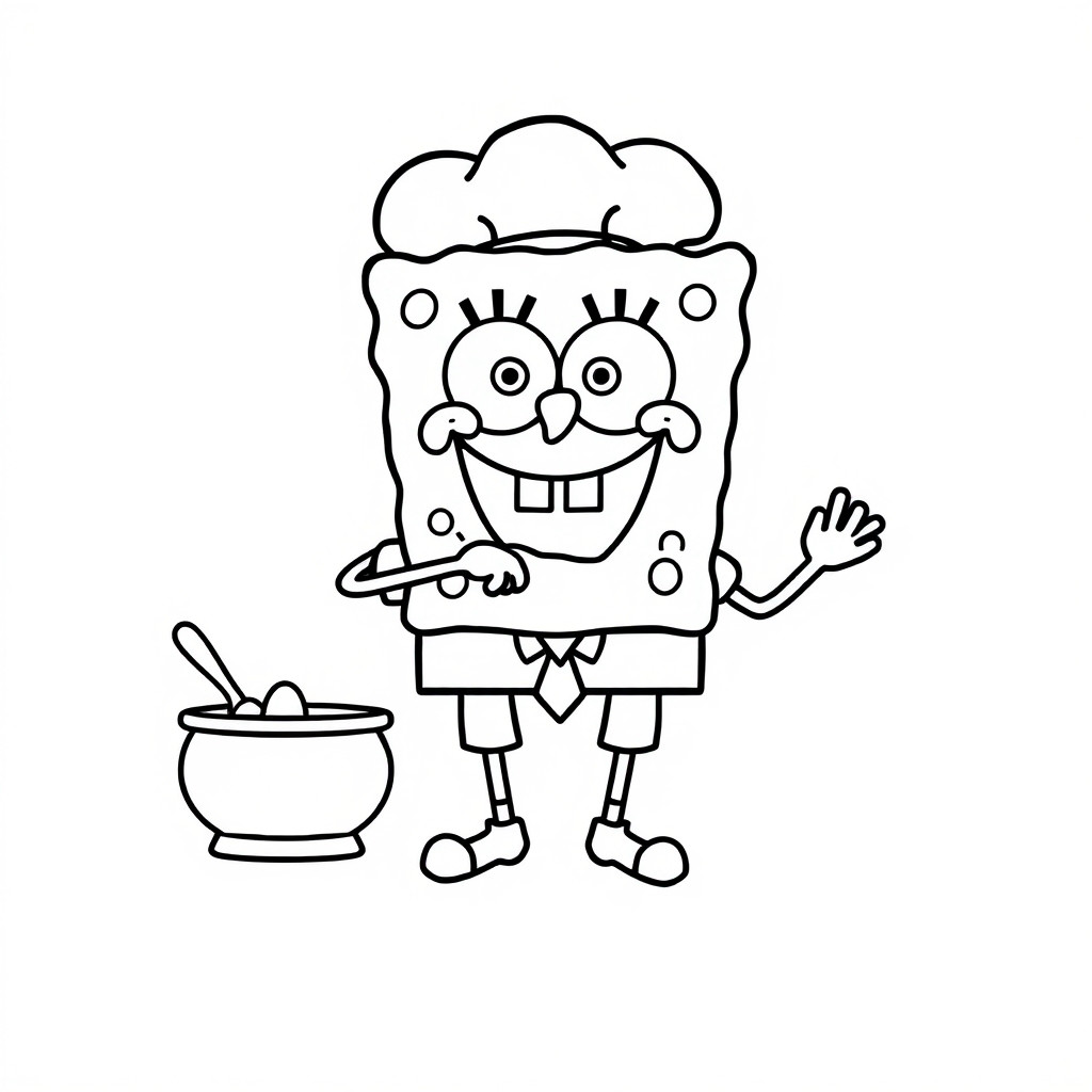 bob esponja para colorir