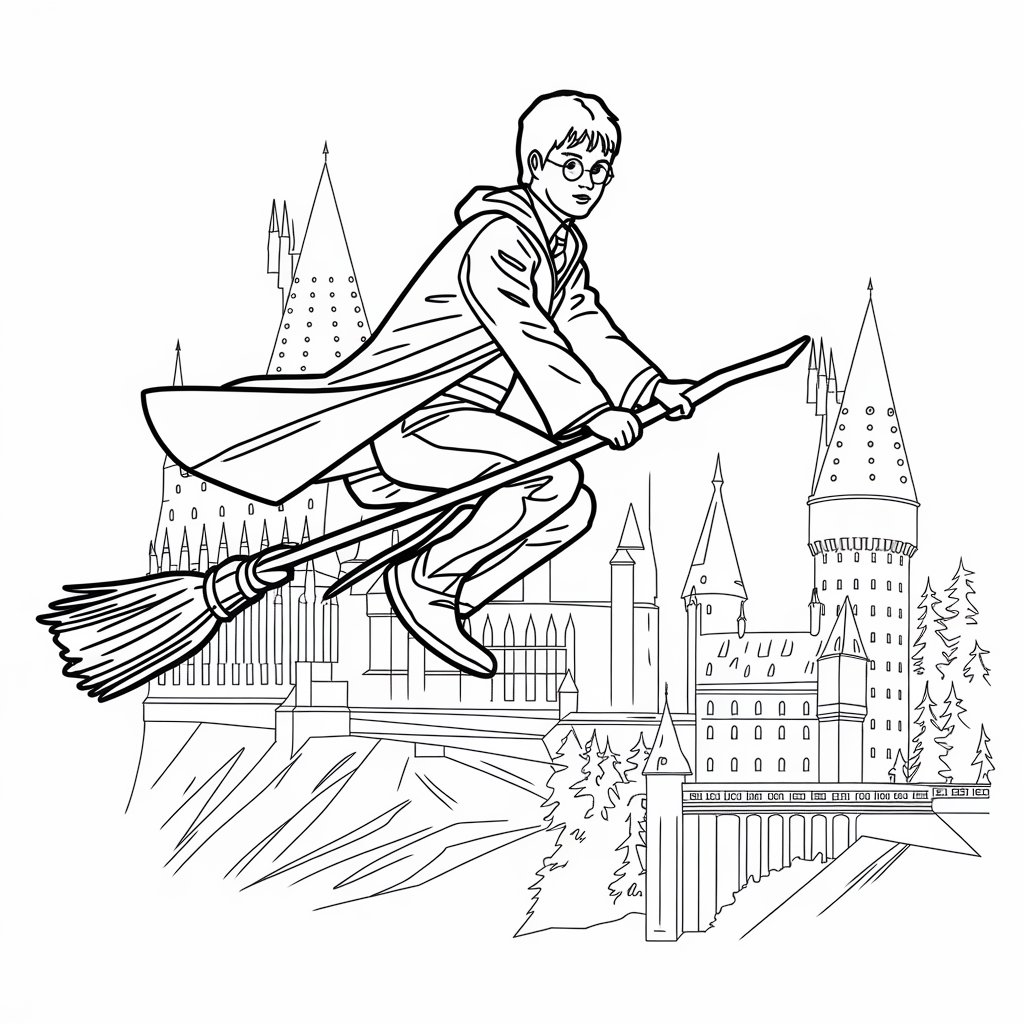 desenho para colorir harry potter hermione