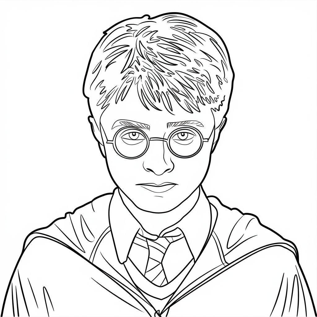 harry potter desenho para colorir