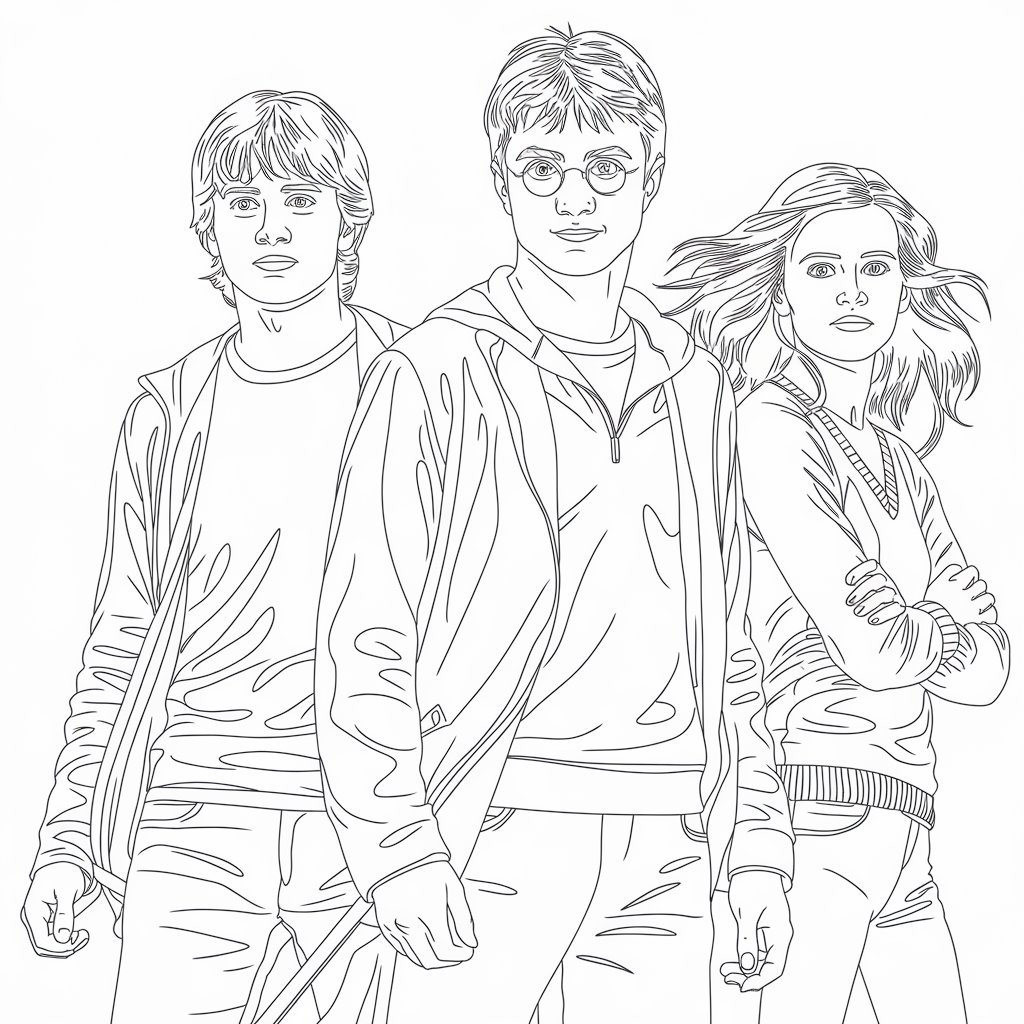 desenho para colorir harry potter