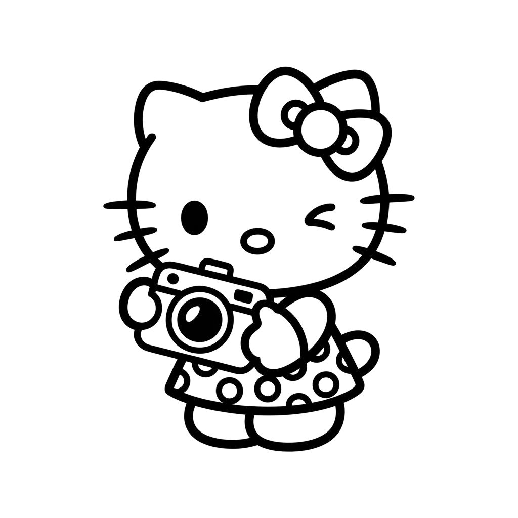 desenho da hello kitty para colorir