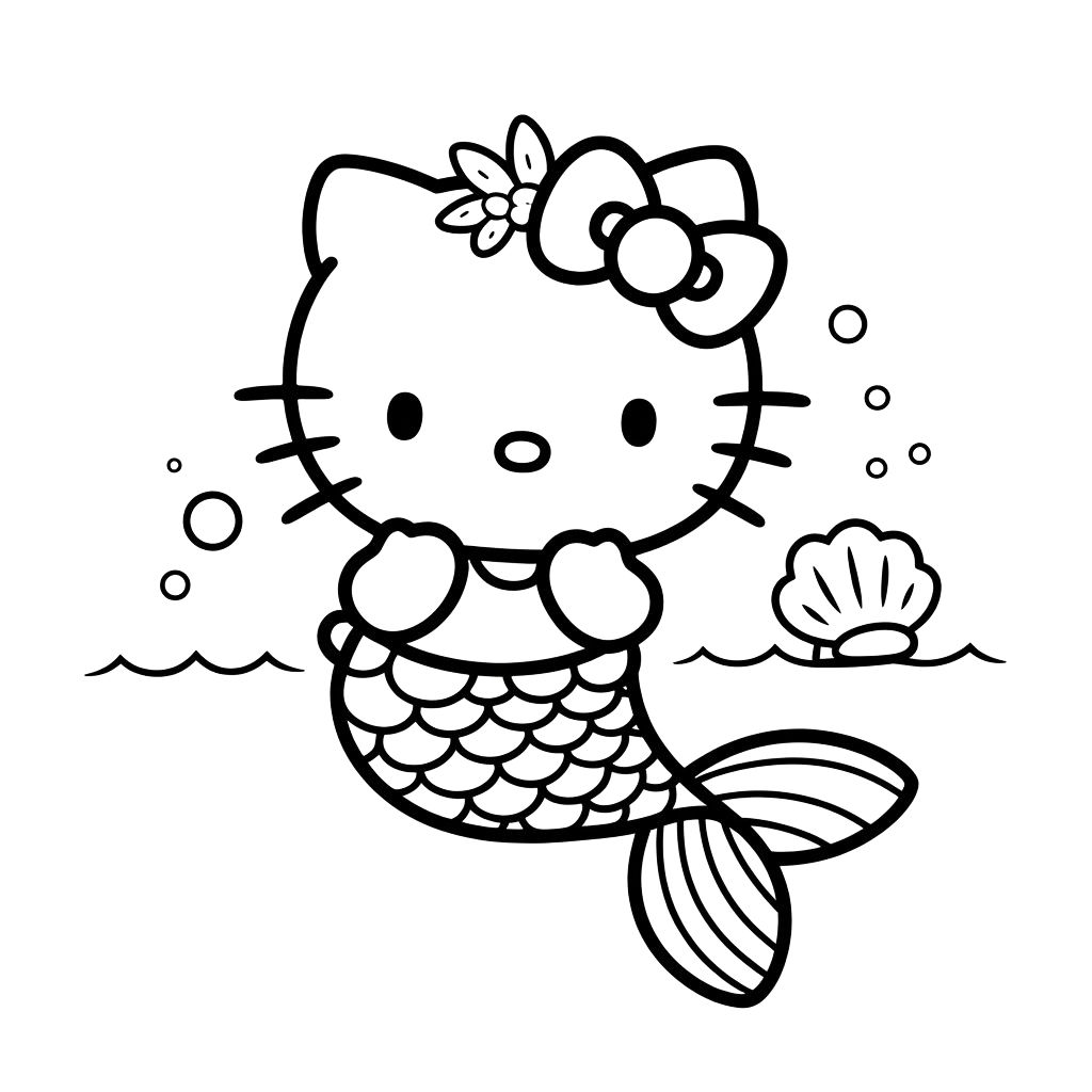 hello kitty desenho para colorir