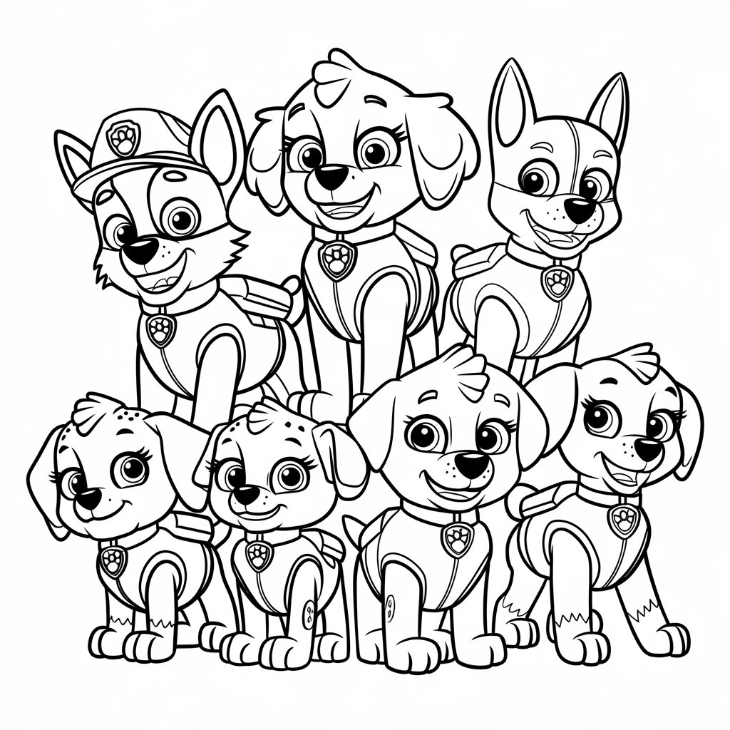 desenho patrulha canina para colorir