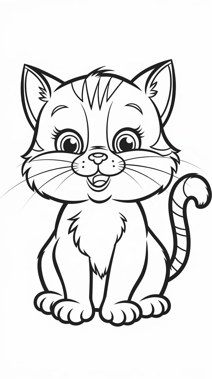 desenho gatinhos para colorir