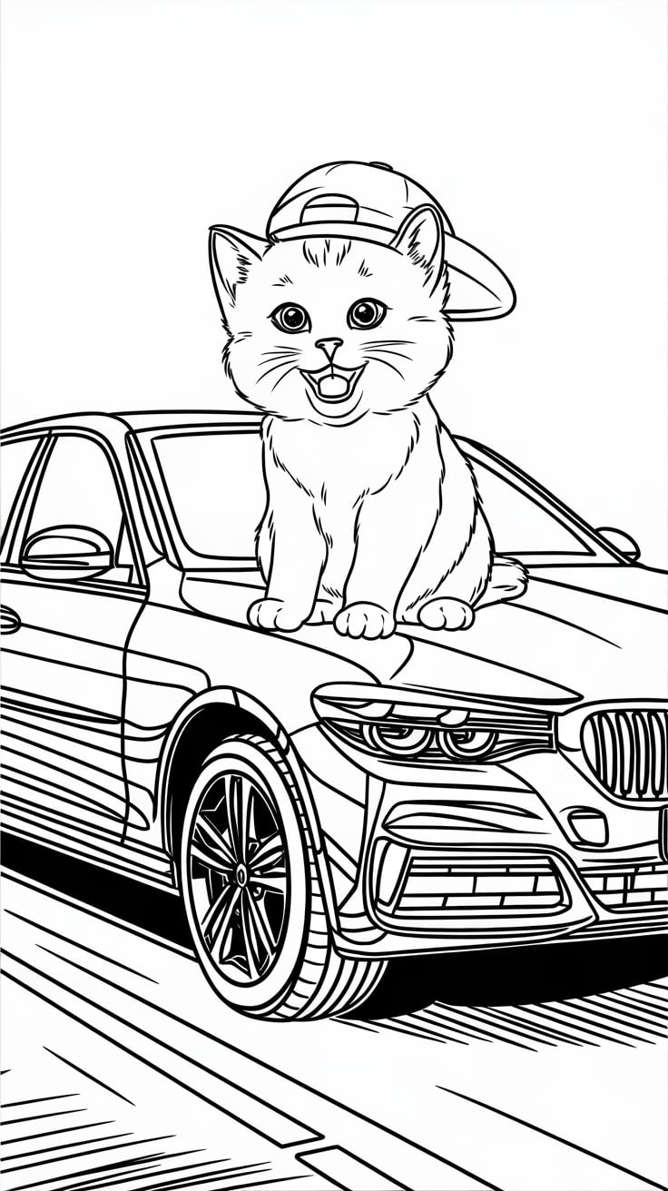 imagens de gatinho para colorir