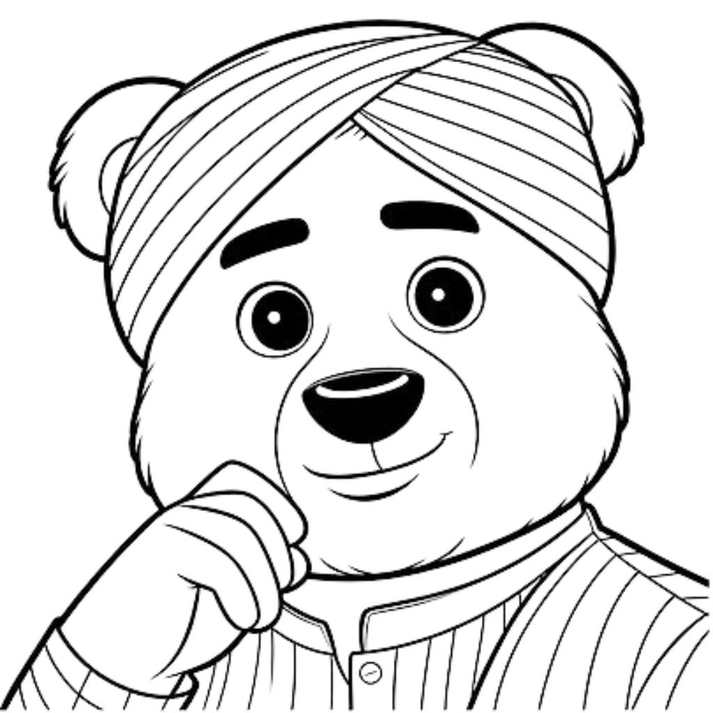 desenho de urso para colorir