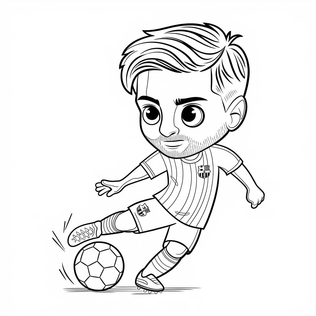 desenhos do messi para colorir
