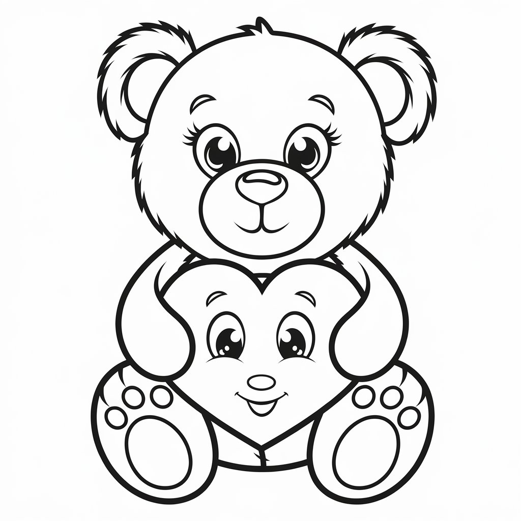 imagem de coração para colorir