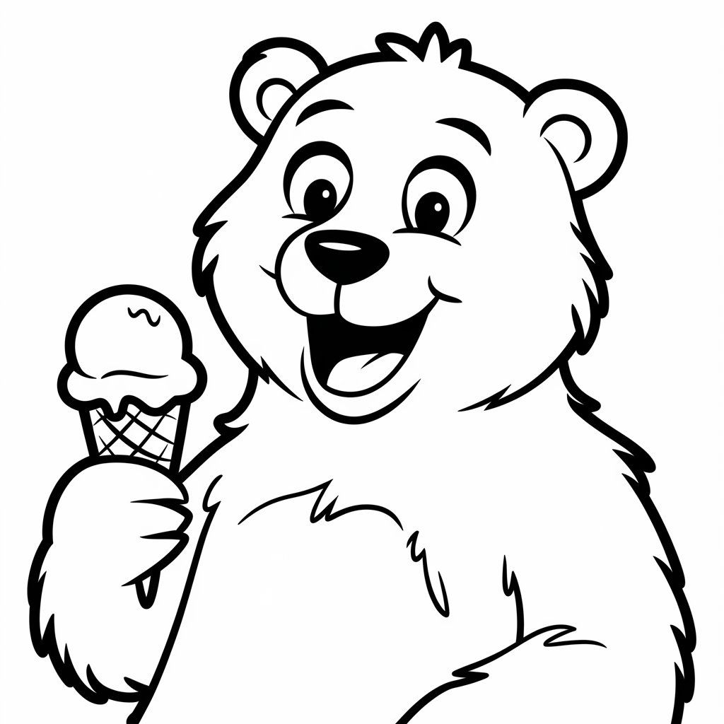 desenho para colorir urso