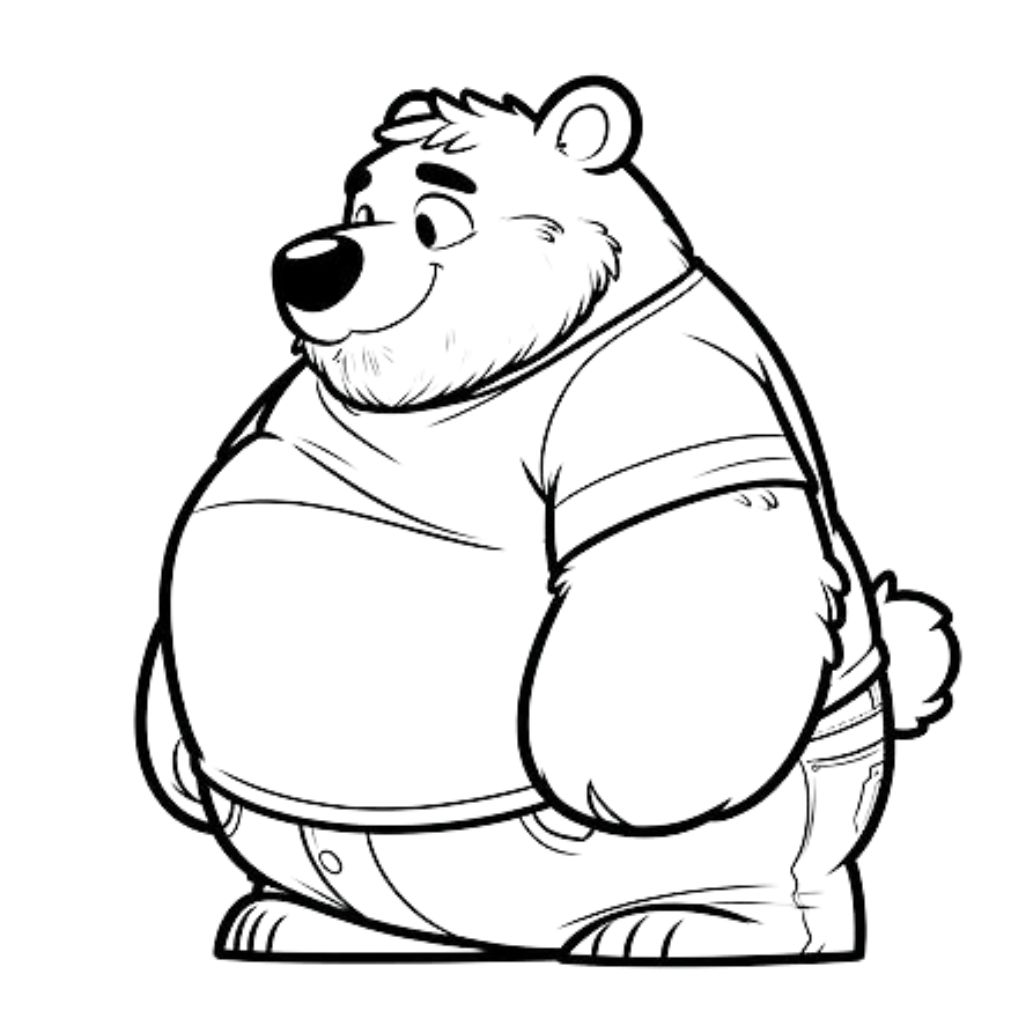 urso para colorir