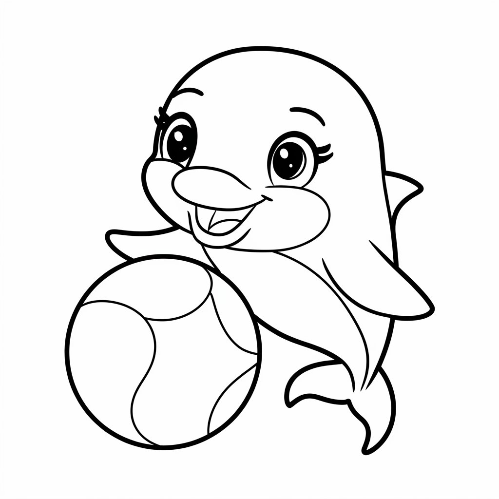 desenho para colorir de golfinho