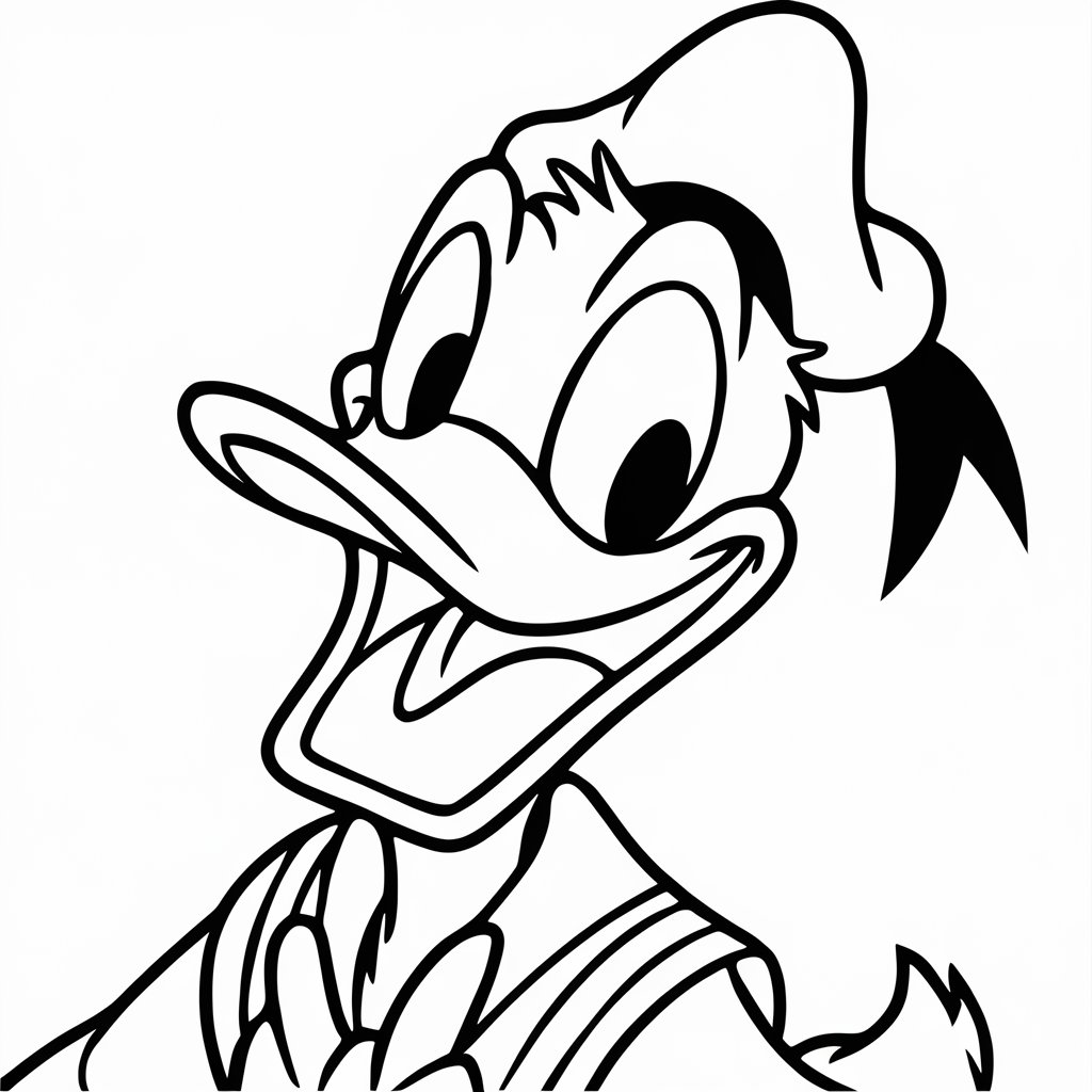 donald duck to color