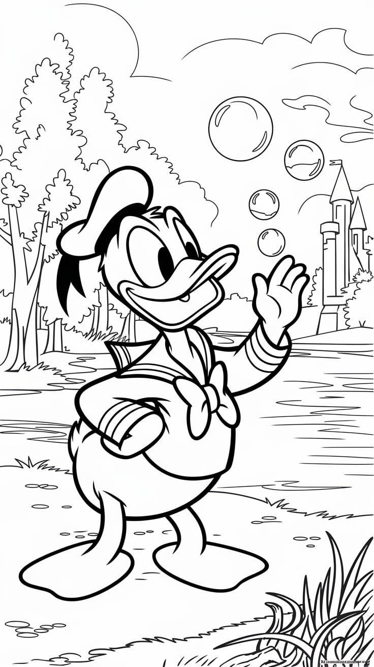 donald duck coloring pages free printable