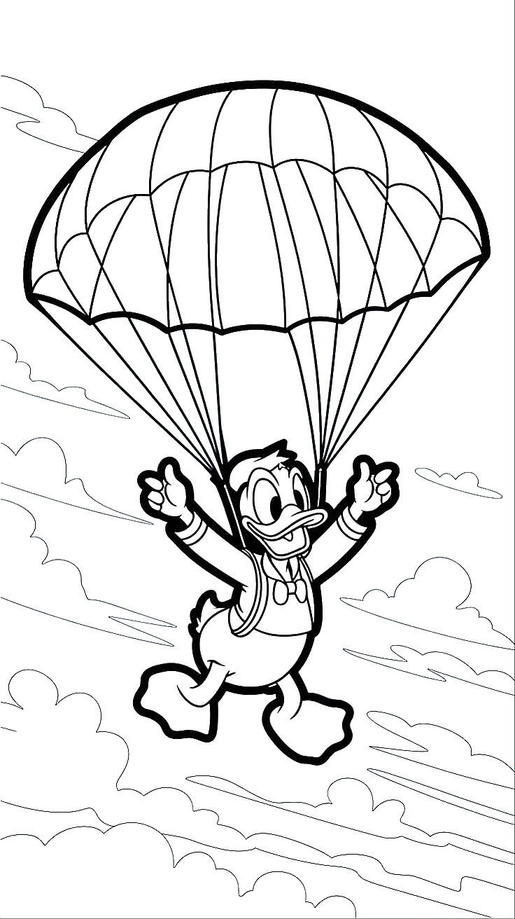 donald duck coloring pages to print for free