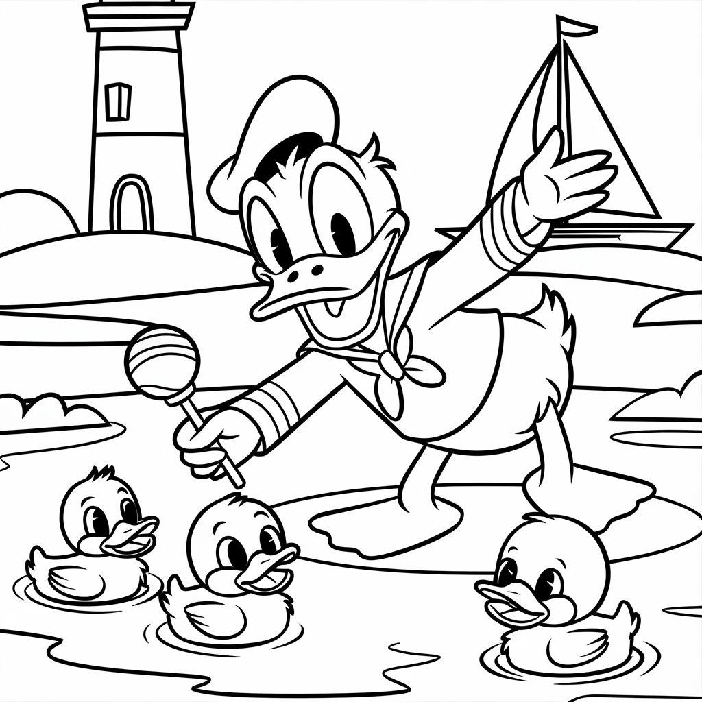 mickey mouse and donald duck coloring pages