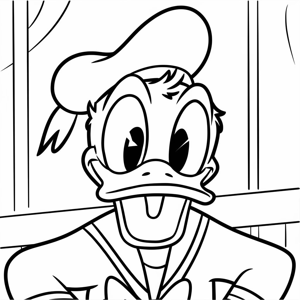 donald and daisy duck coloring pages