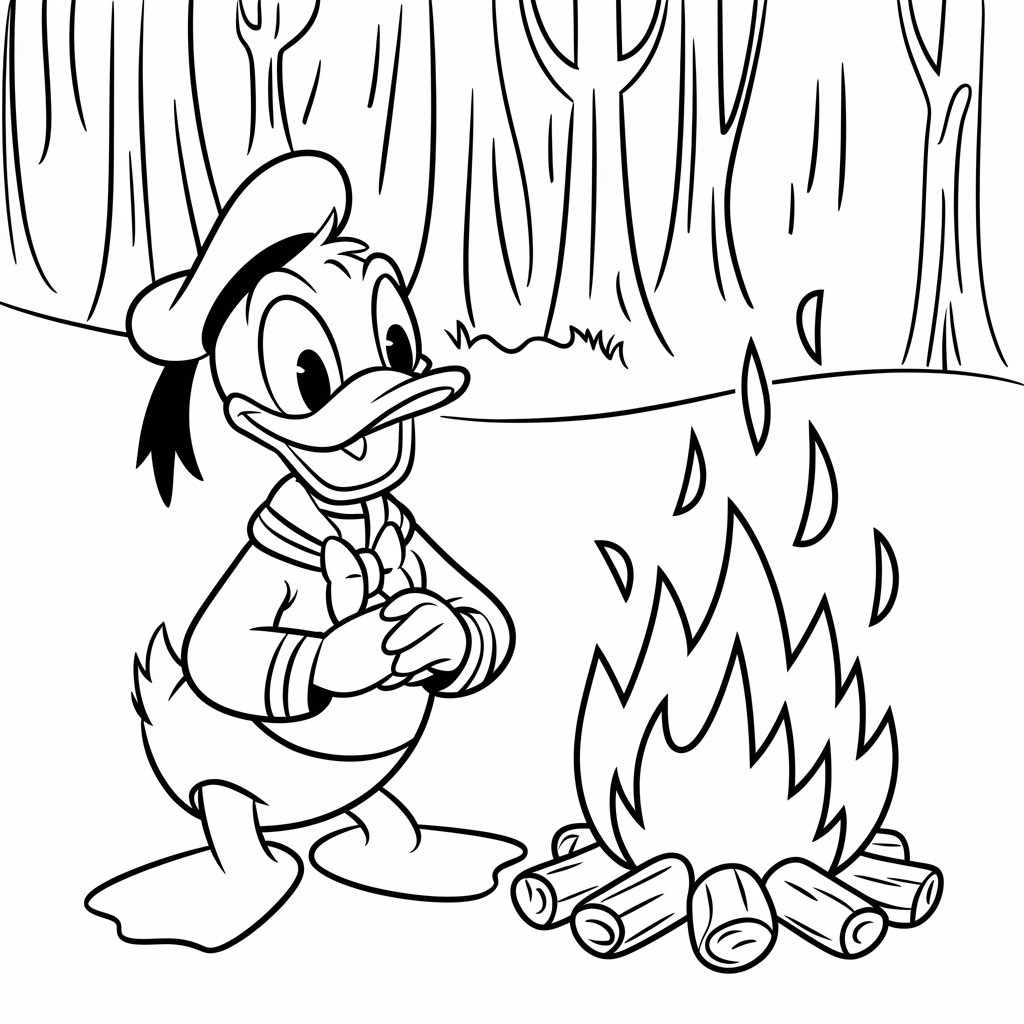 donald duck coloring book