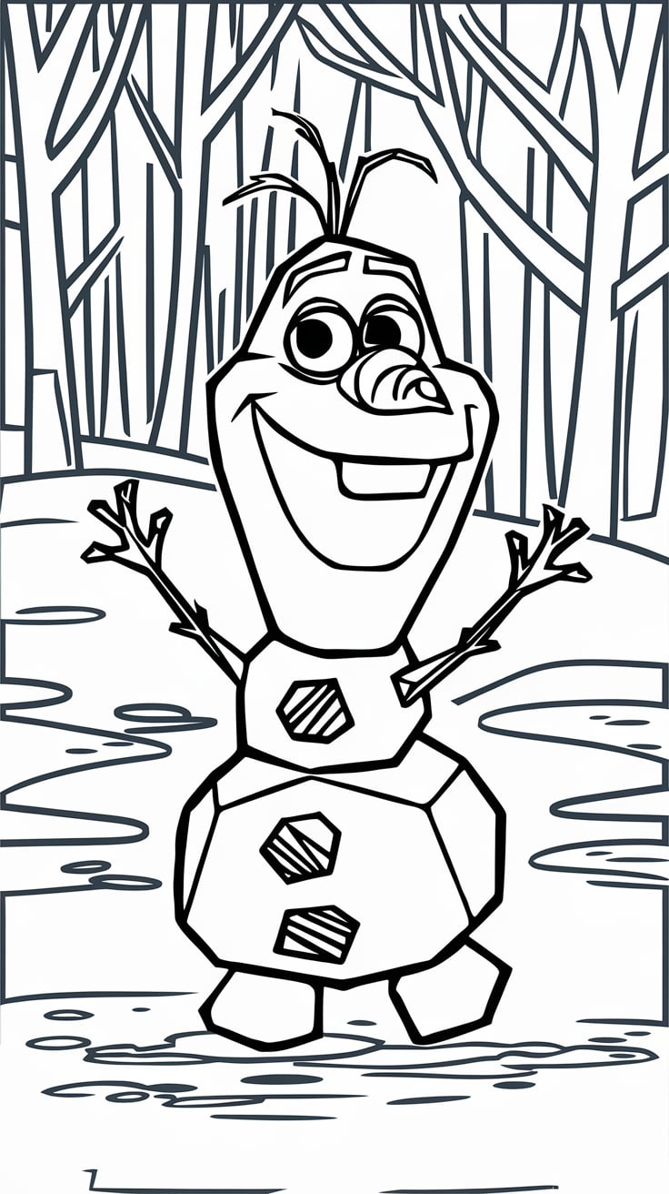 frozen para imprimir e colorir