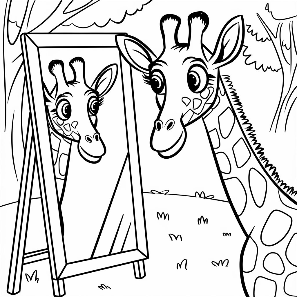 desenhos girafa para colorir