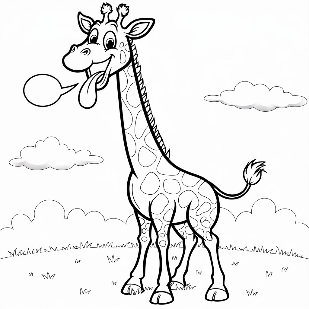 desenhos de girafas coloridas