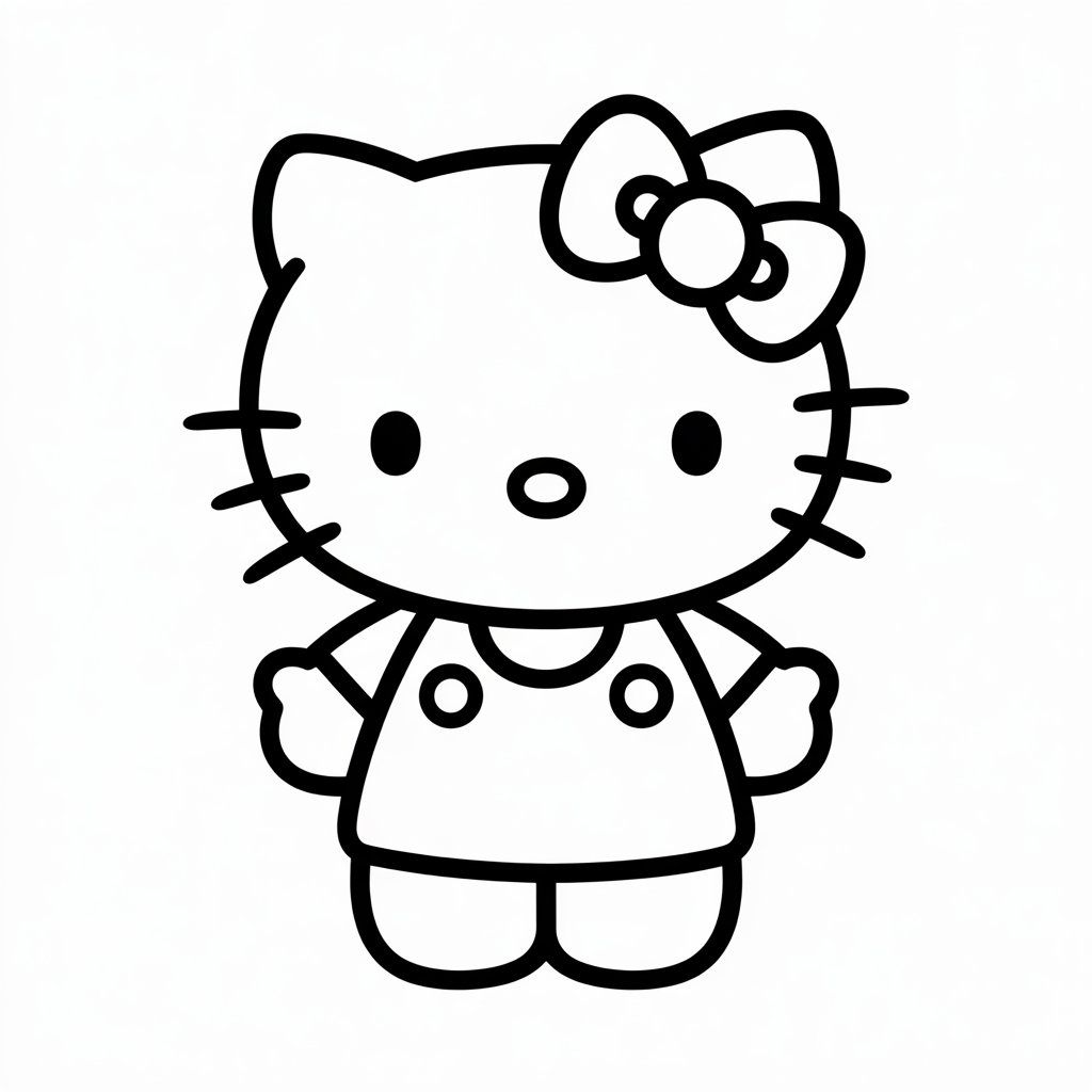 desenho para colorir da hello kitty