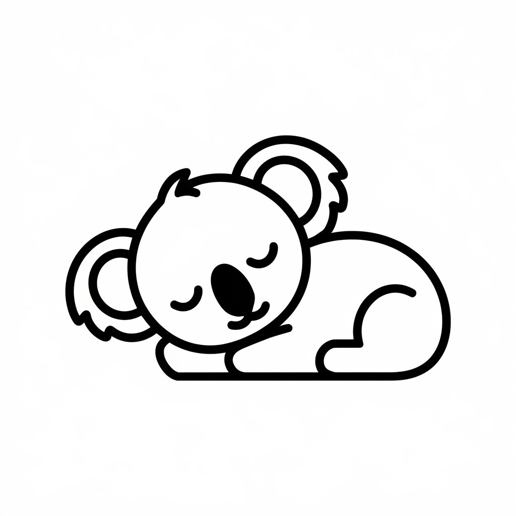 desenhos para colorir de coala kawaii