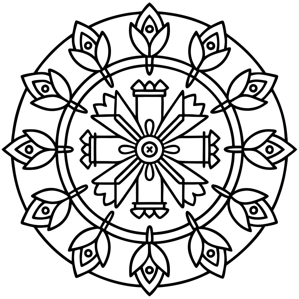 mandalas para colorir simples