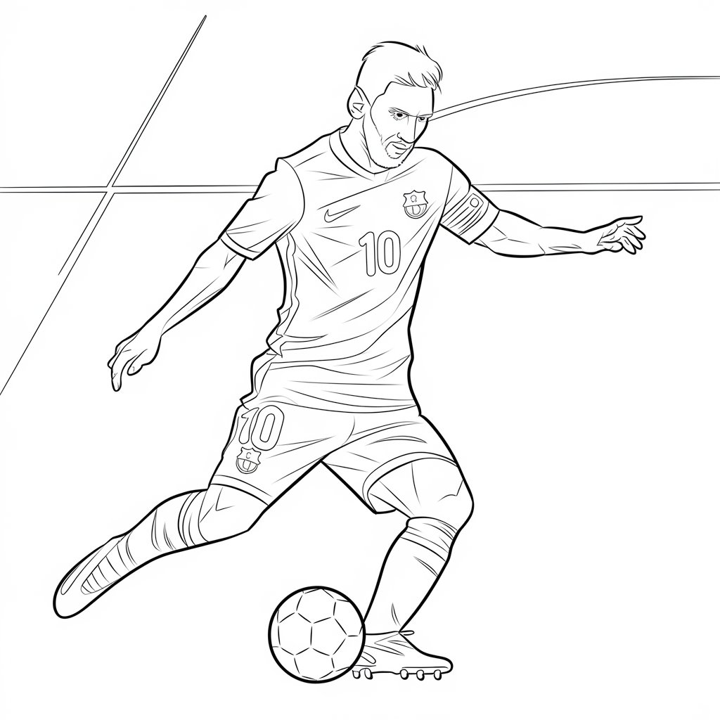 desenho para colorir messi