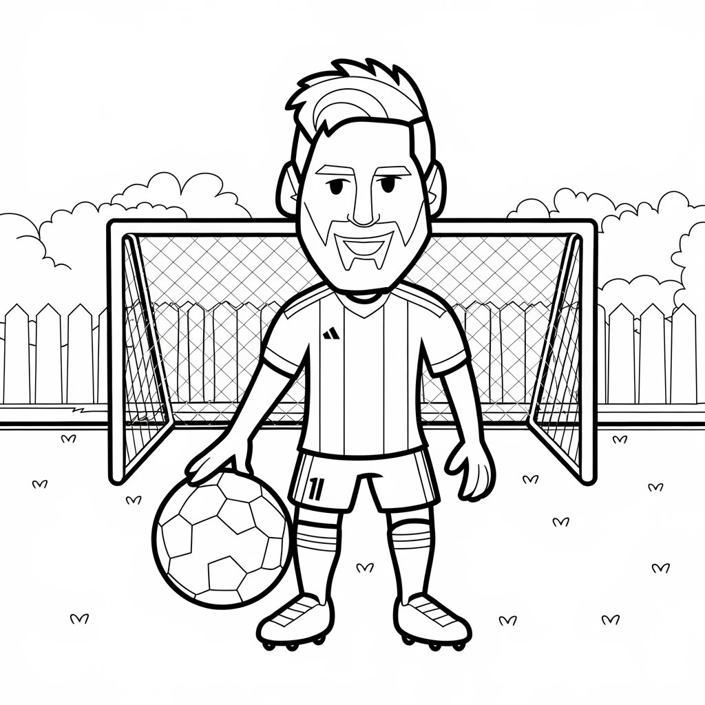 desenho messi para colorir
