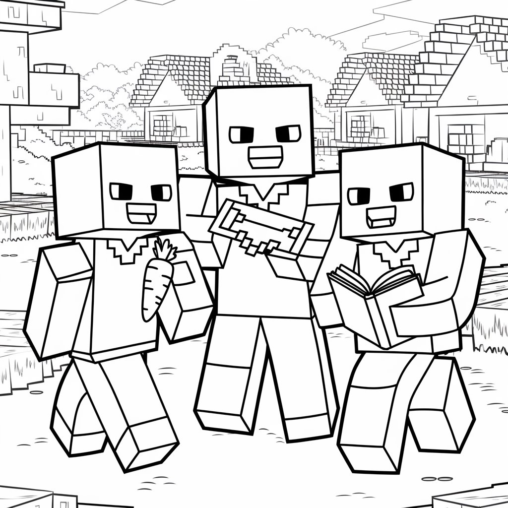 desenhos de minecraft para colorir