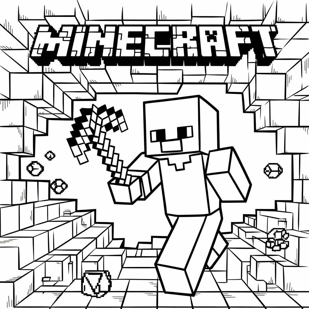 desenhos minecraft para colorir